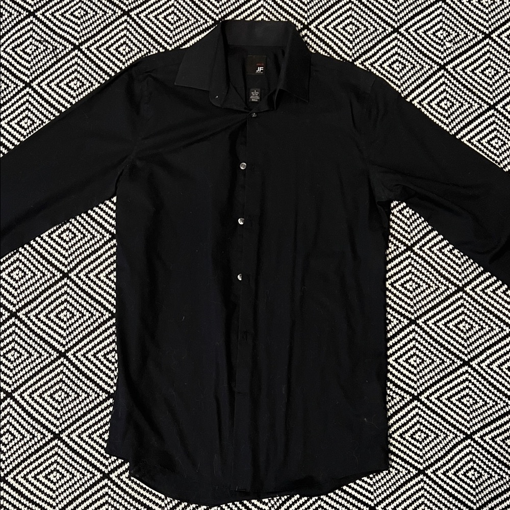 JF J.Ferrar Classic Black Dress Shirt